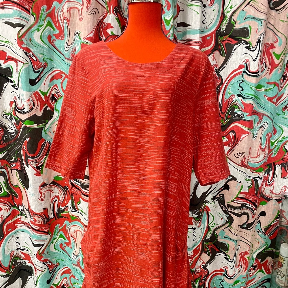 We 3 Brand made in Canada 100% cotton midi smock dress